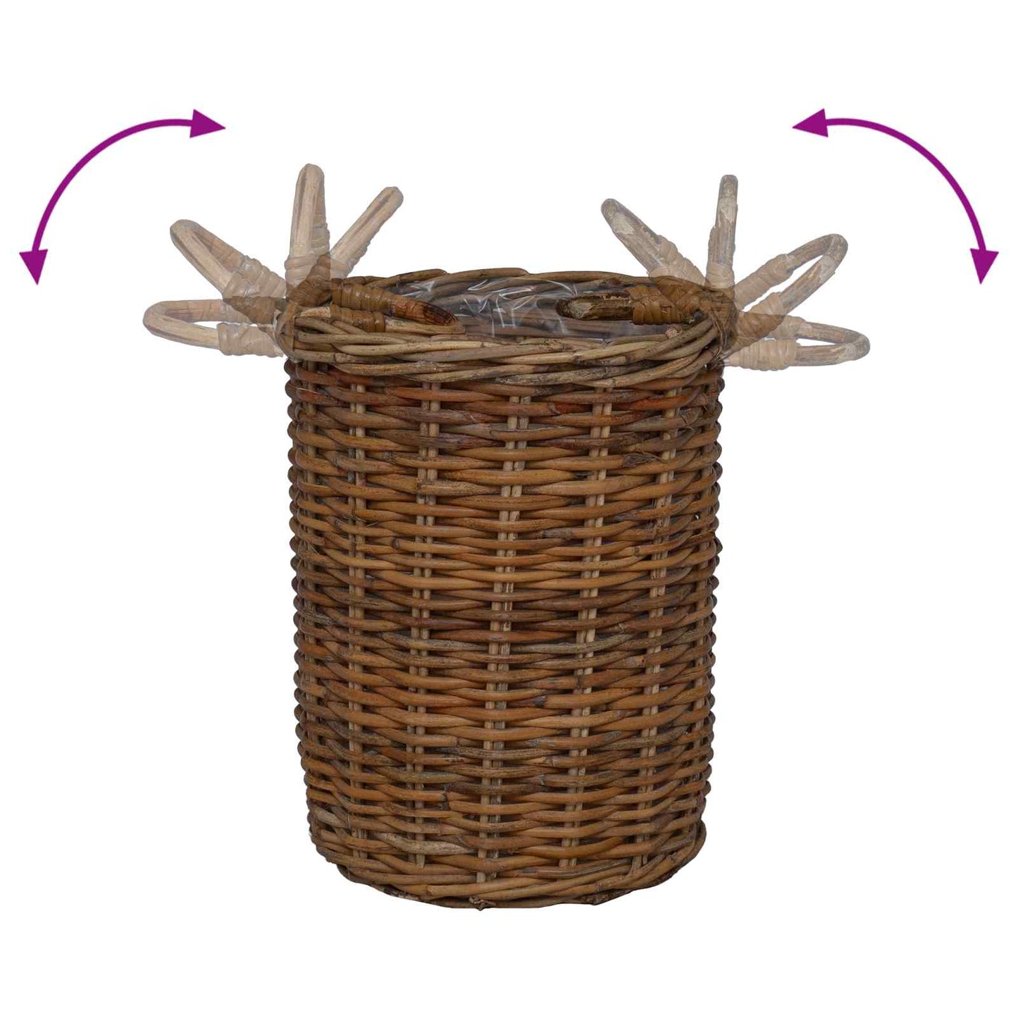 Planter Basket with Storage 2 pcs Brown