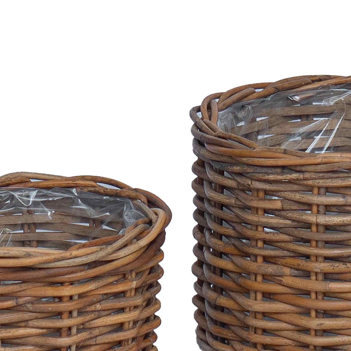 Planter Basket with Storage 2 pcs Brown