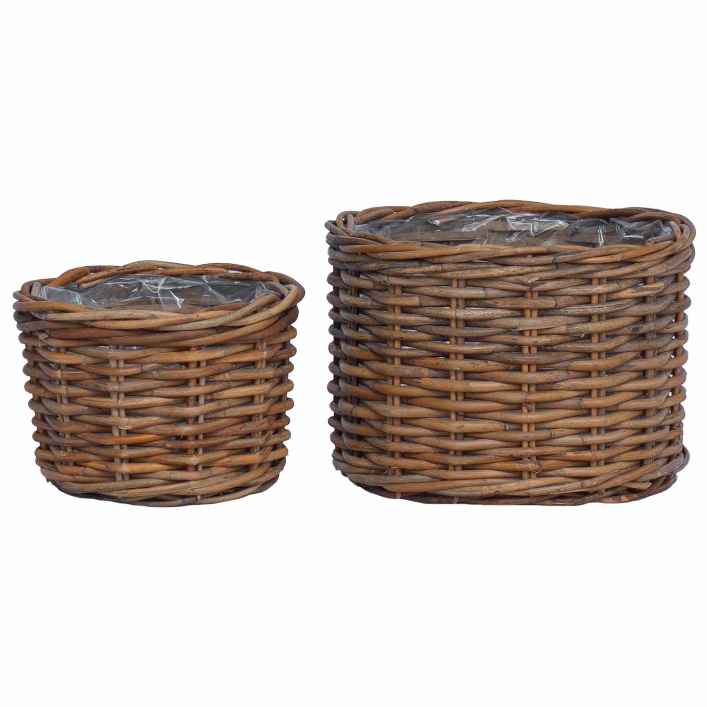Planter Basket with Storage 2 pcs Brown