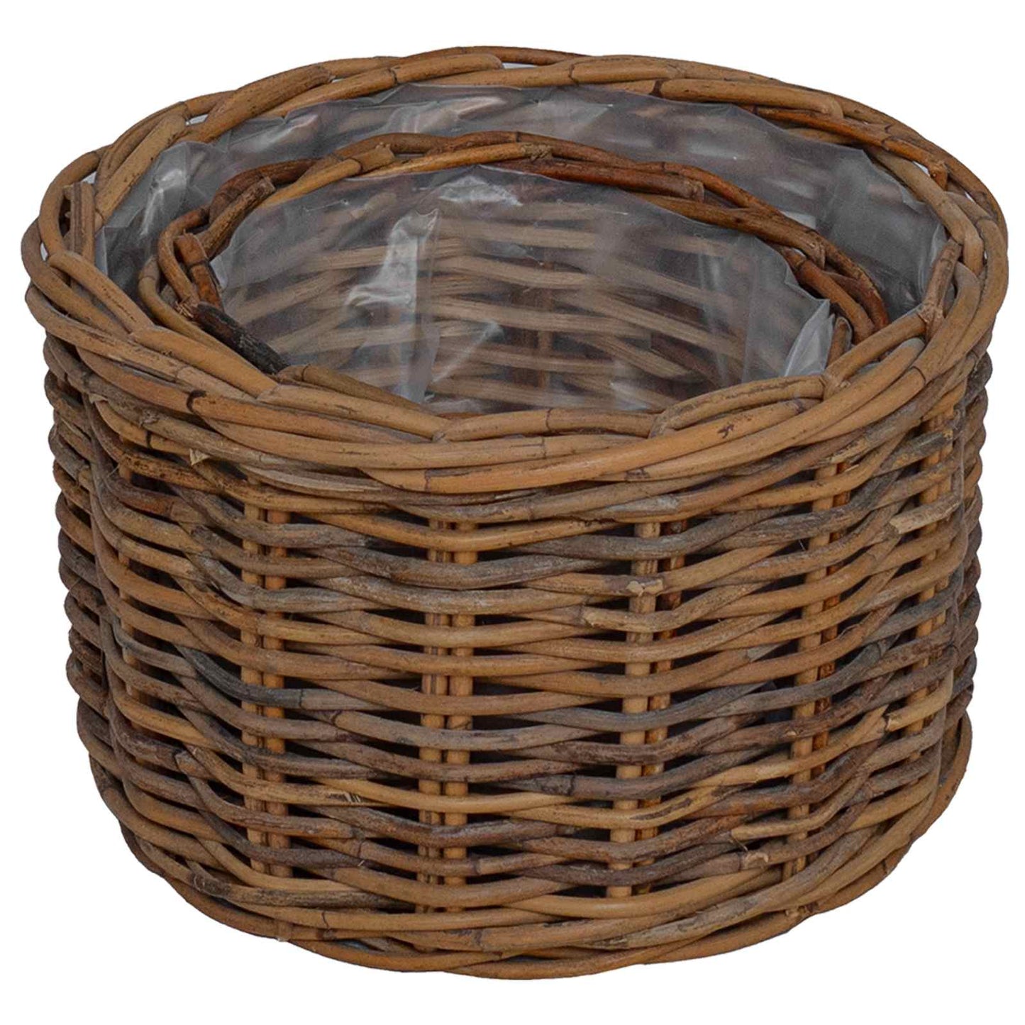 Planter Basket with Storage 2 pcs Brown