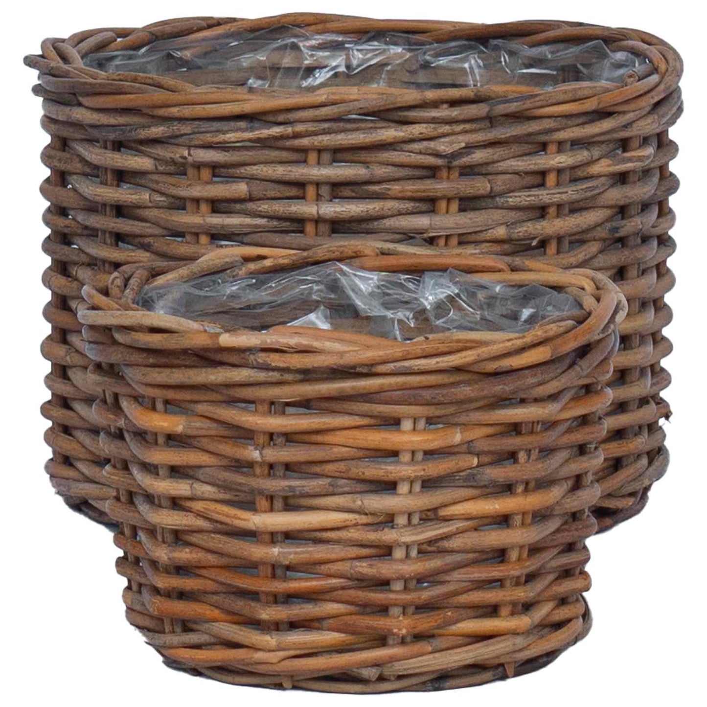 Planter Basket with Storage 2 pcs Brown