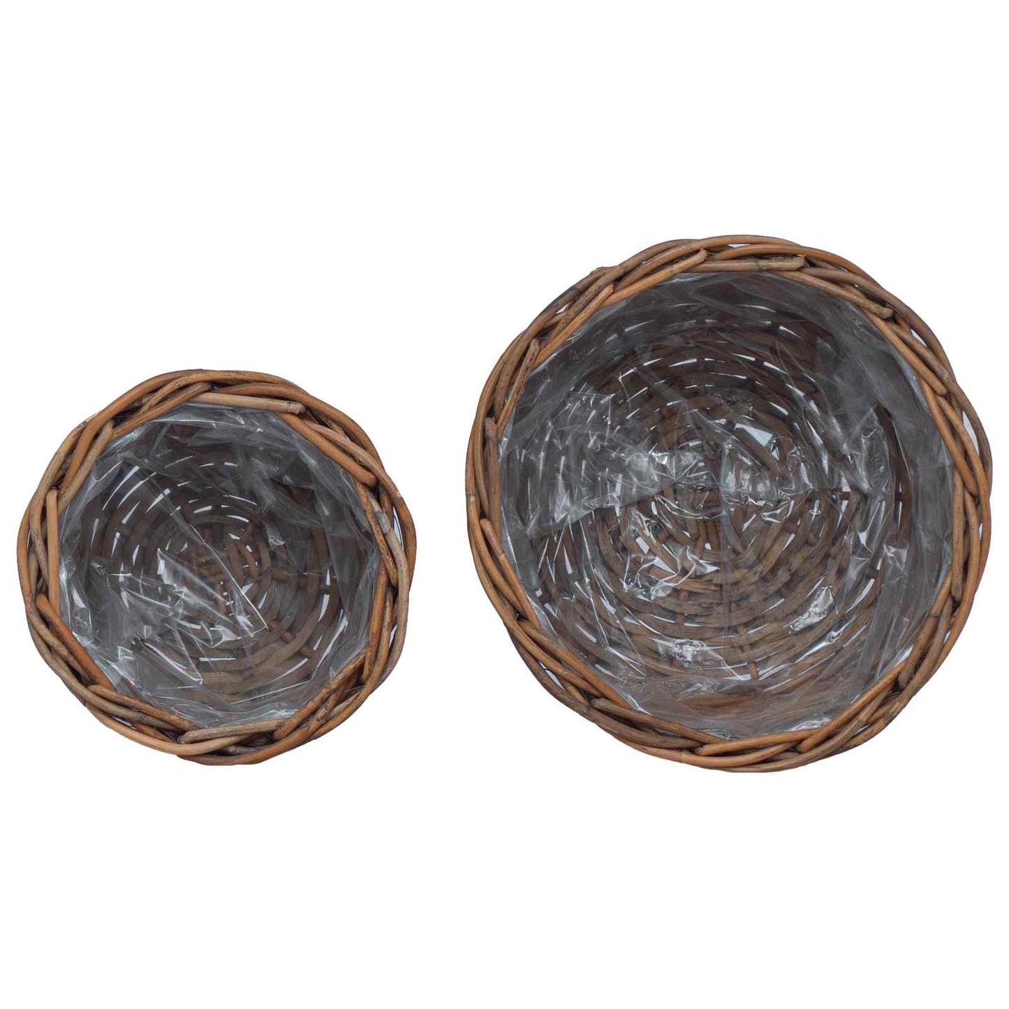 Planter Basket with Storage 2 pcs Brown