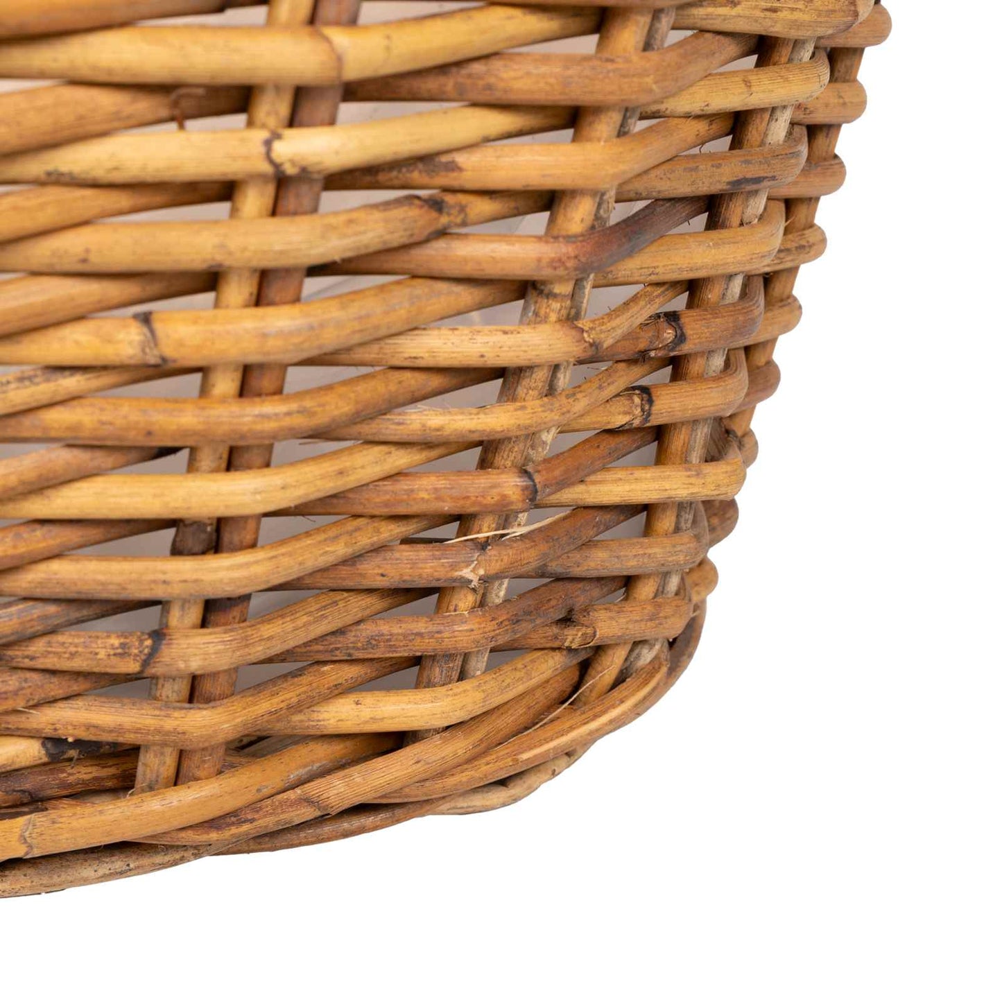 Planter Basket with Storage 2 pcs Natural Brown Kubu Rattan