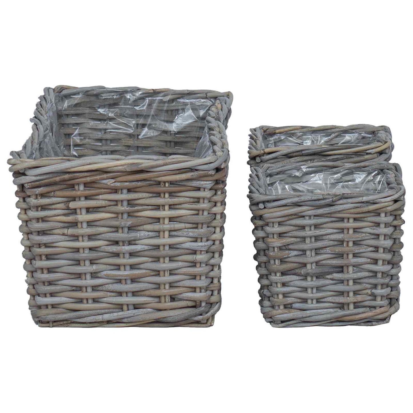 Planter Basket with Storage 3 pcs Grey