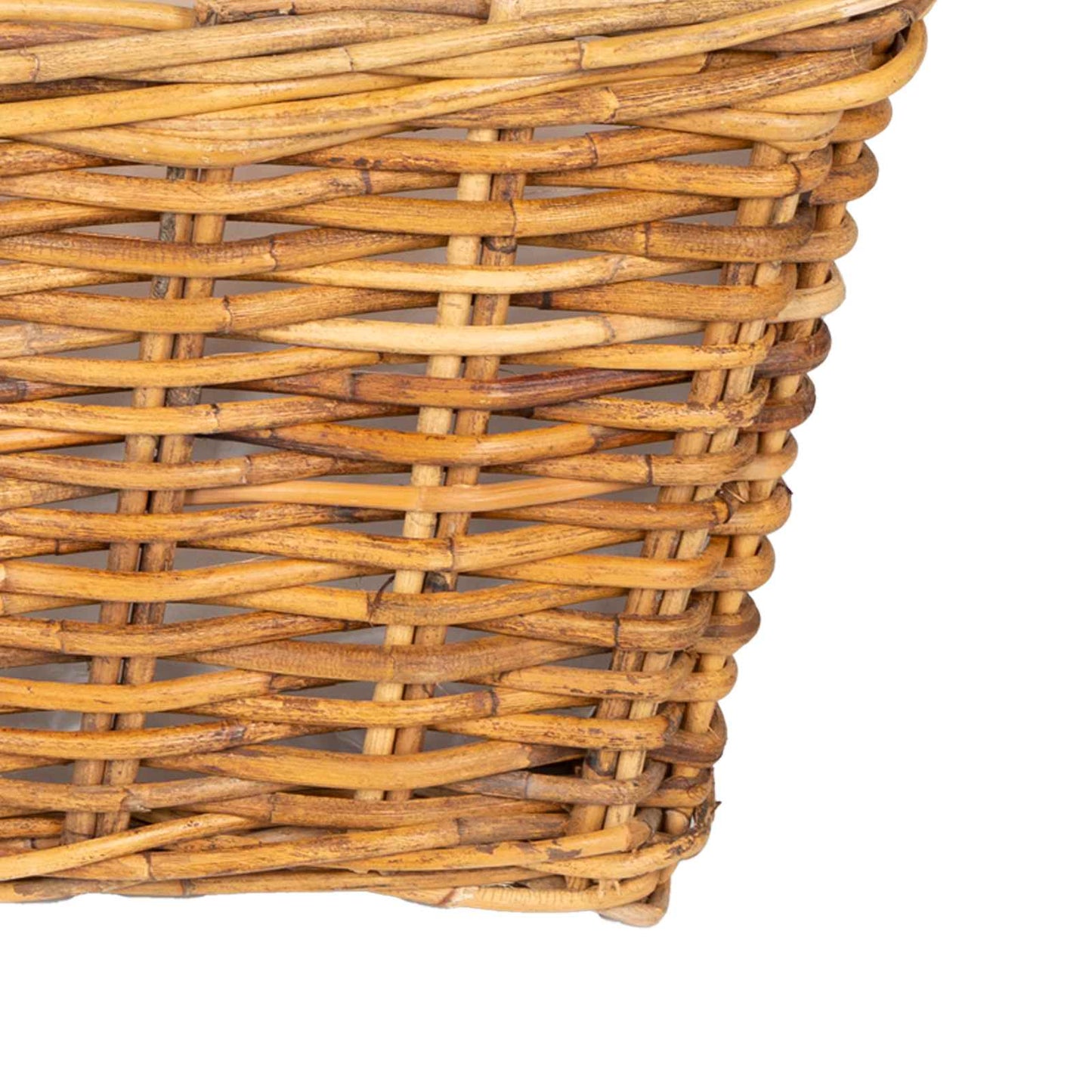 Planter Basket with Storage 3 pcs Natural Brown Kubu Rattan