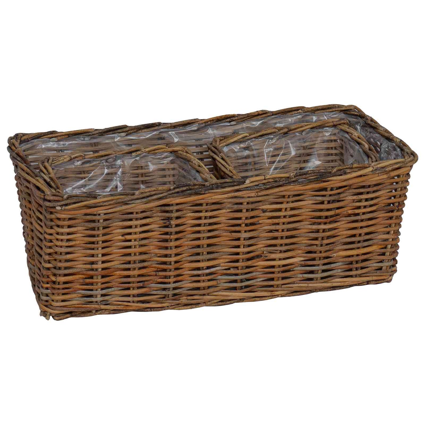Planter Basket with Storage 3 pcs Brown