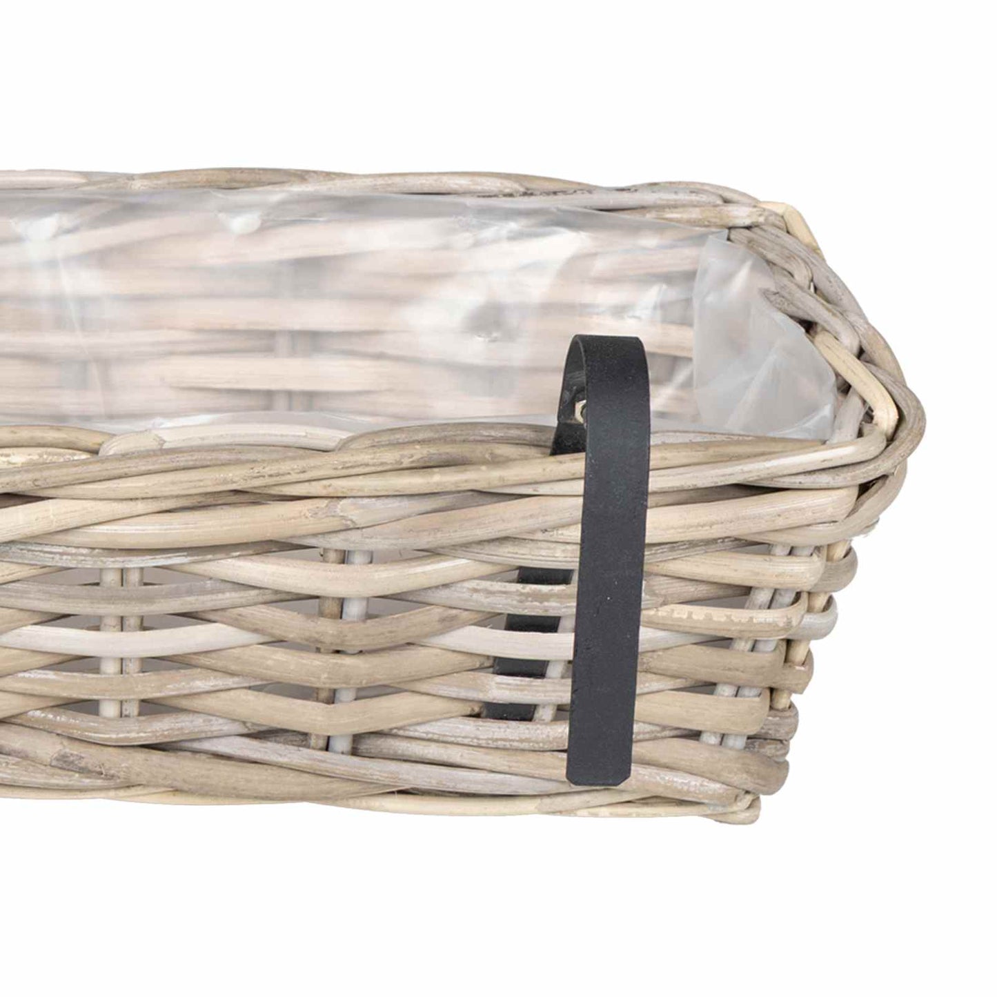 Hanging Planter Basket 2 pcs Natural Grey 48 x 22 x 15 cm