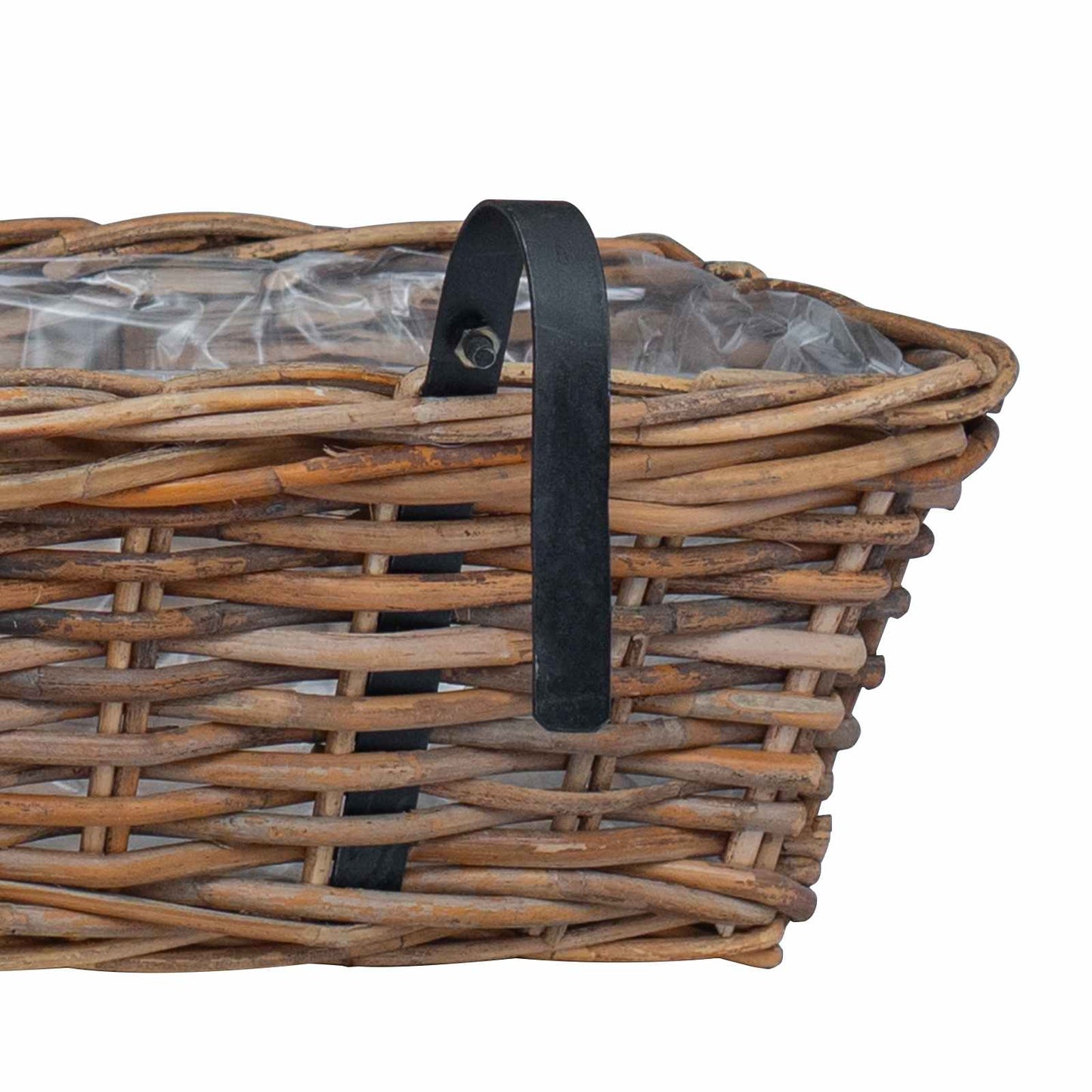 Hanging Planter Basket 2 pcs Brown 48 x 22 x 15 cm Lacak Rattan