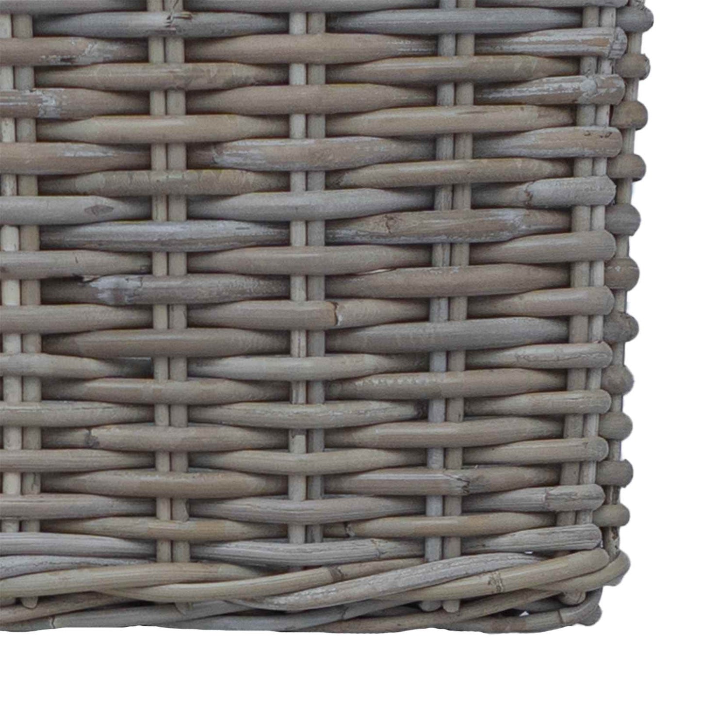 Planter Basket with Storage 2 pcs Grey Lacak Rattan