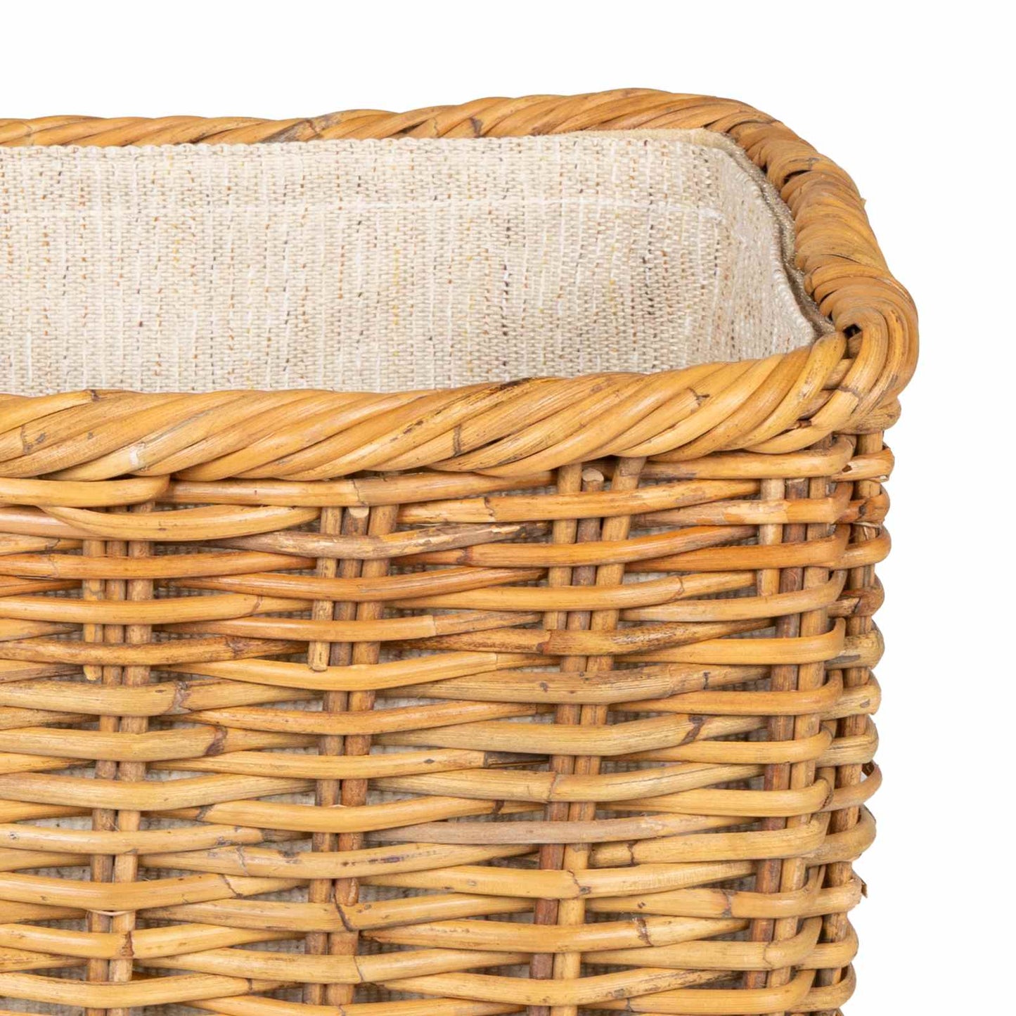 Firewood Basket 2 pcs Brown Lacak Rattan