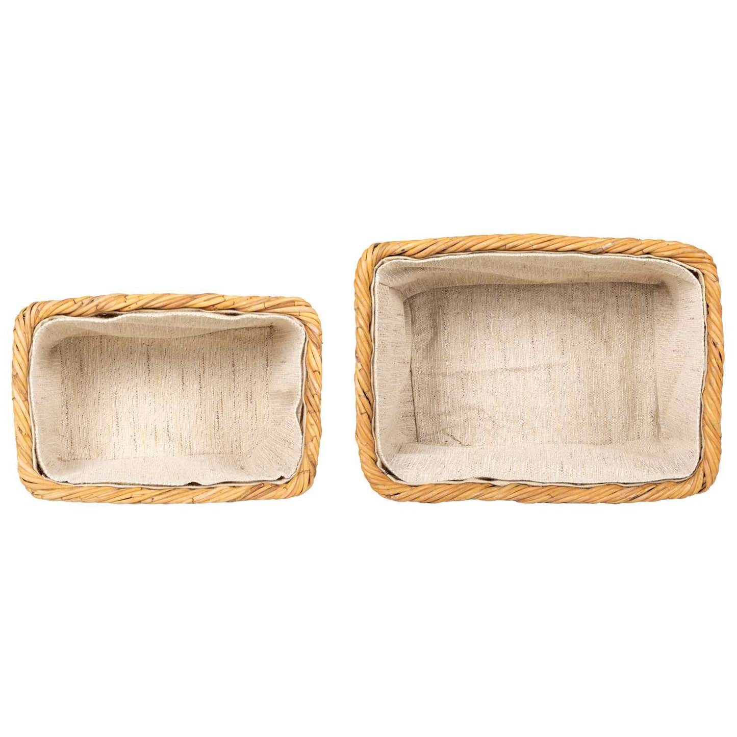 Firewood Basket 2 pcs Brown Lacak Rattan