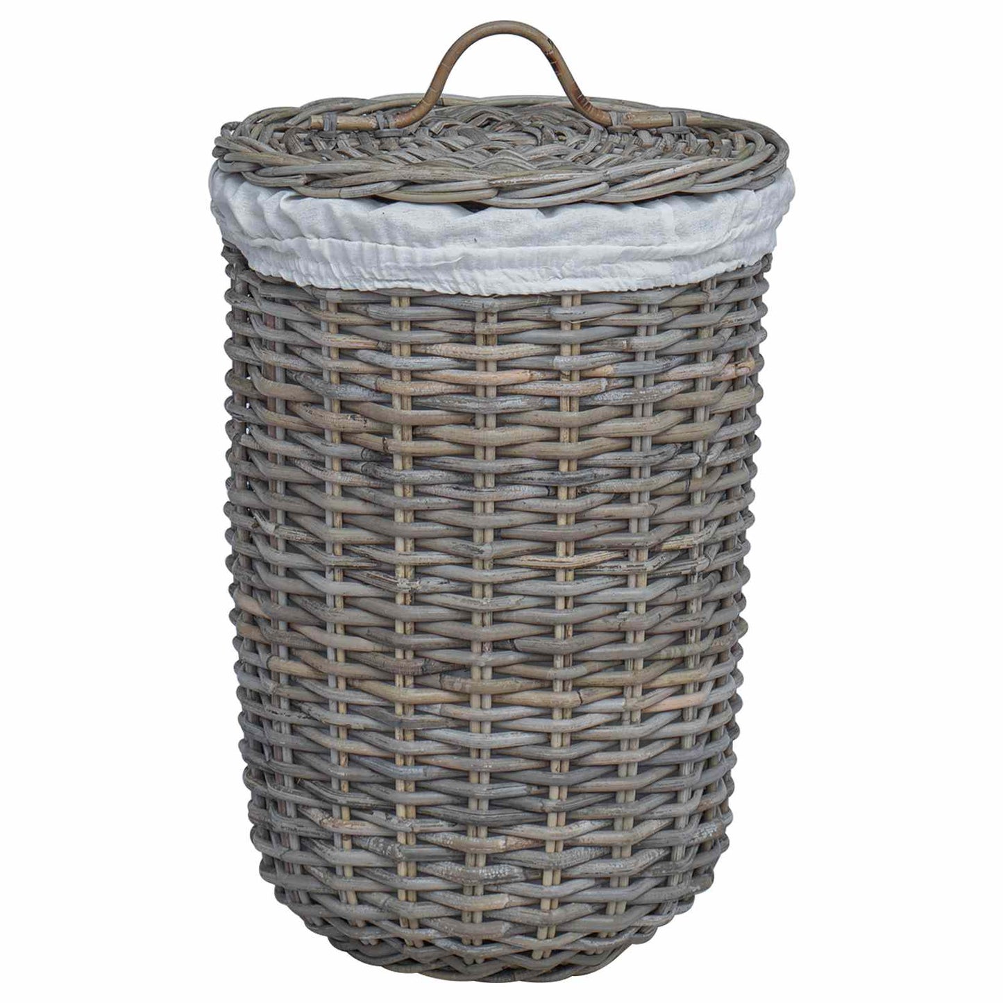 Laundry Basket with Lid 2 pcs Kubu Grey