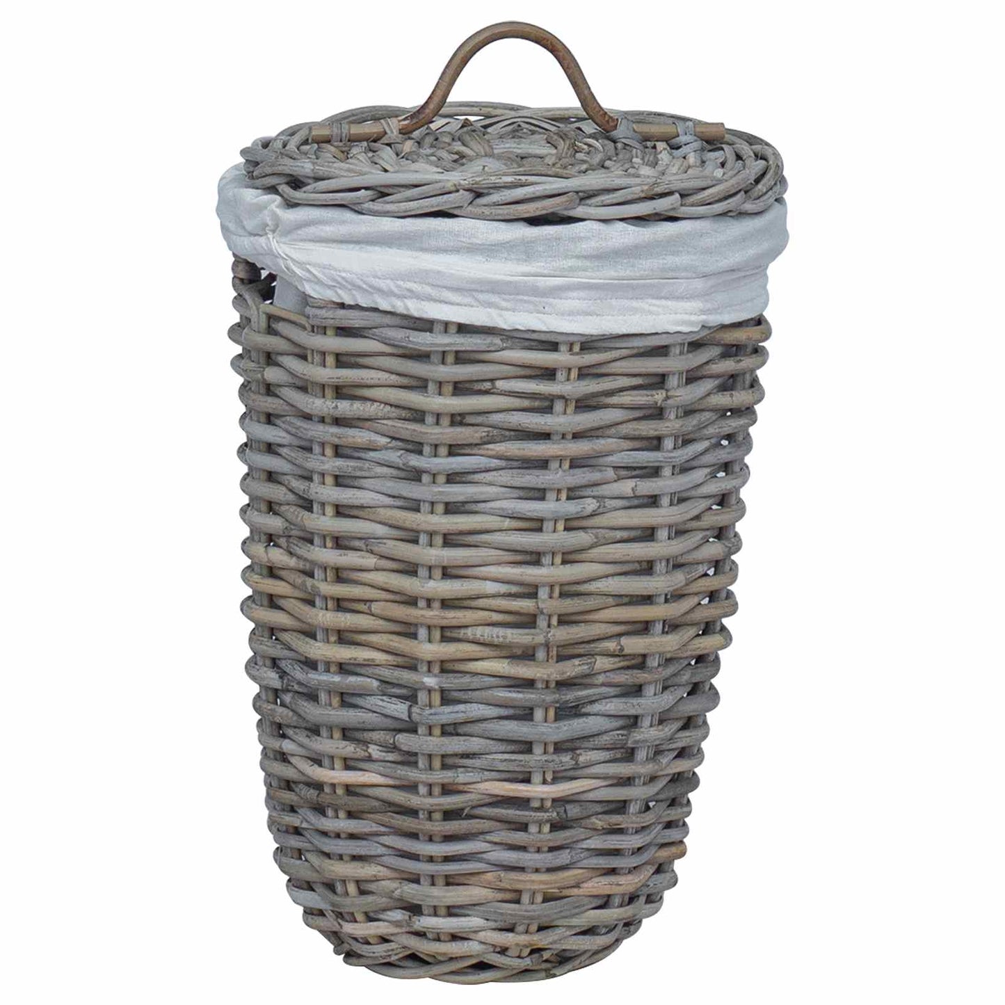 Laundry Basket with Lid 2 pcs Kubu Grey
