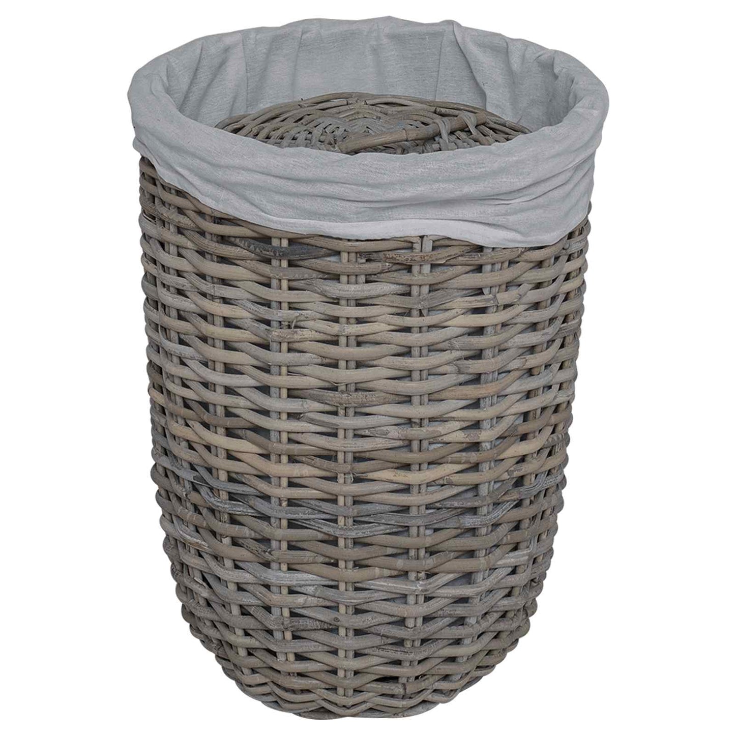 Laundry Basket with Lid 2 pcs Kubu Grey
