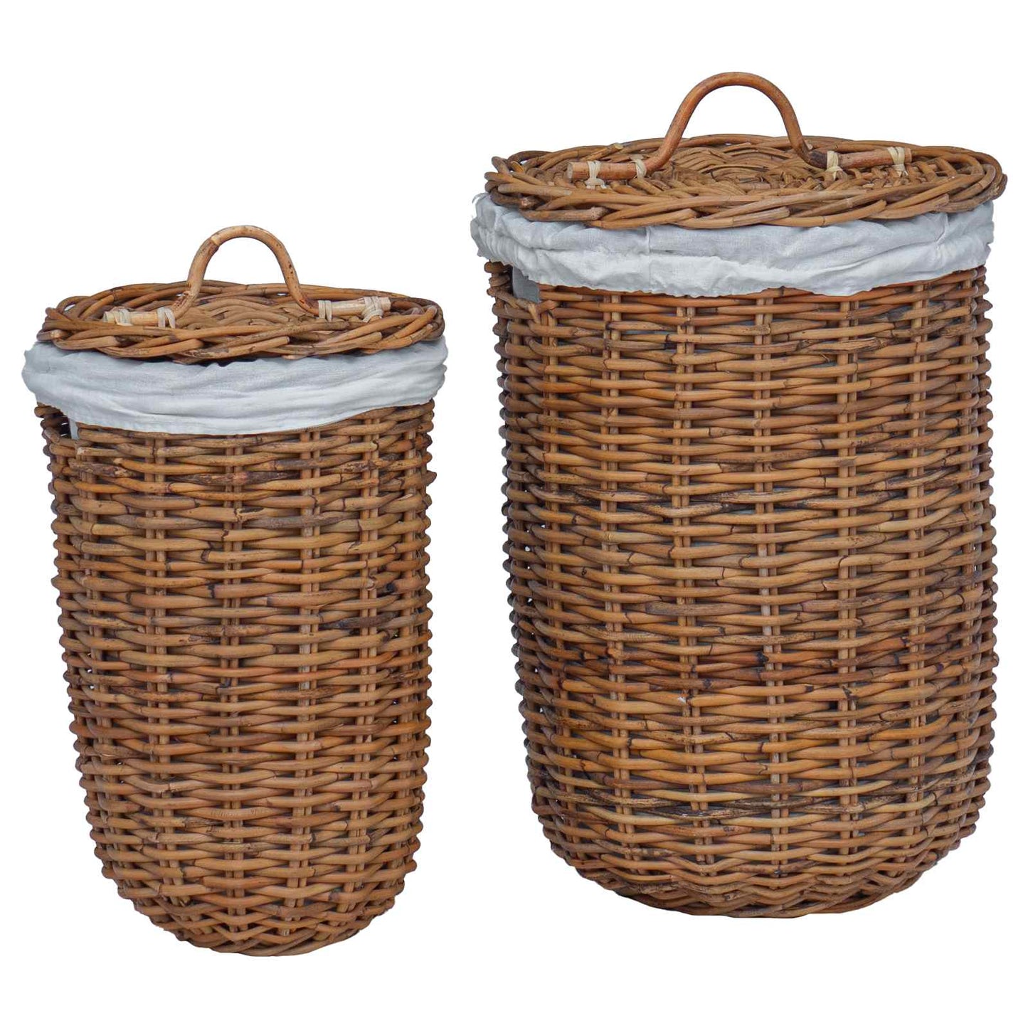 Laundry Basket 2 pcs Brown