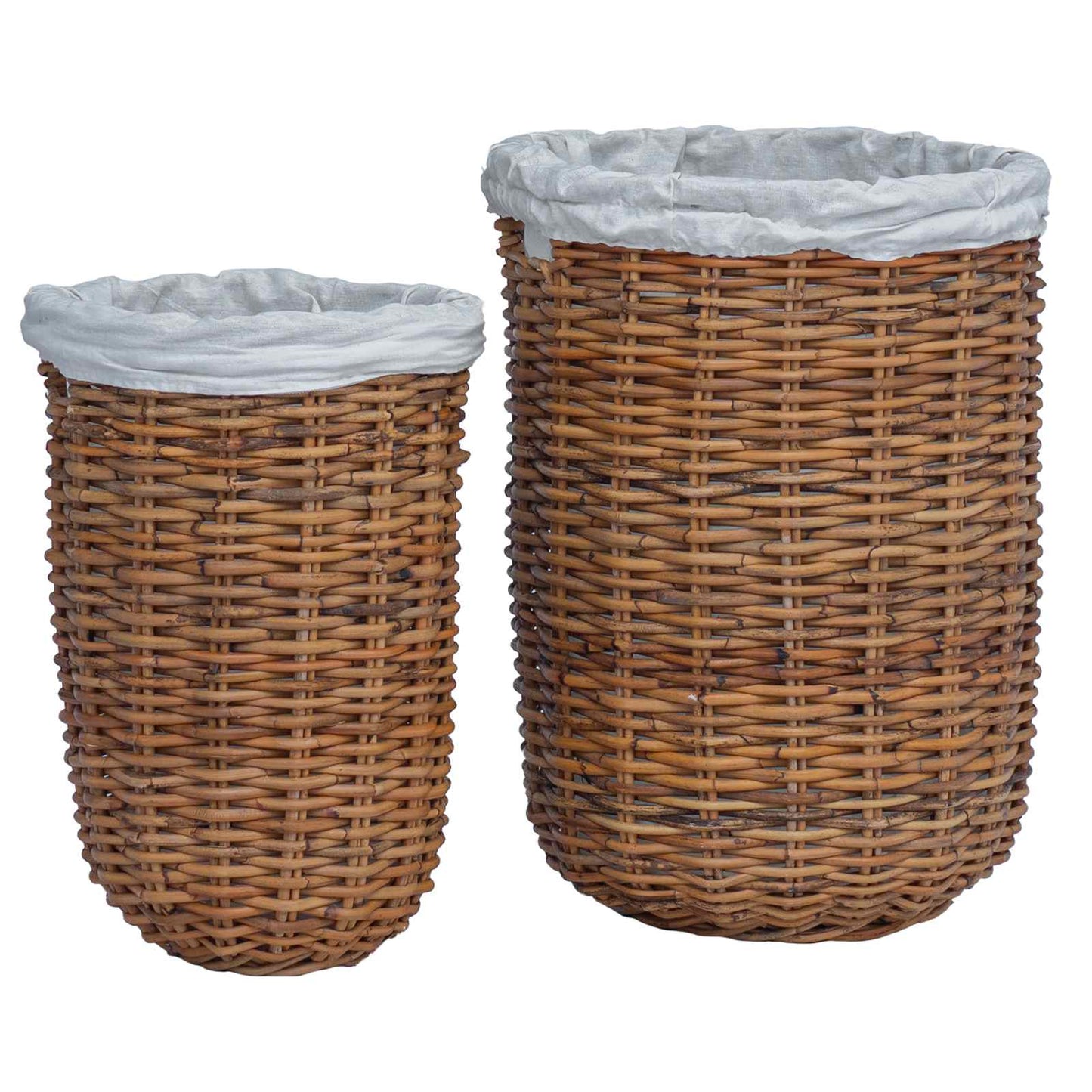 Laundry Basket 2 pcs Brown