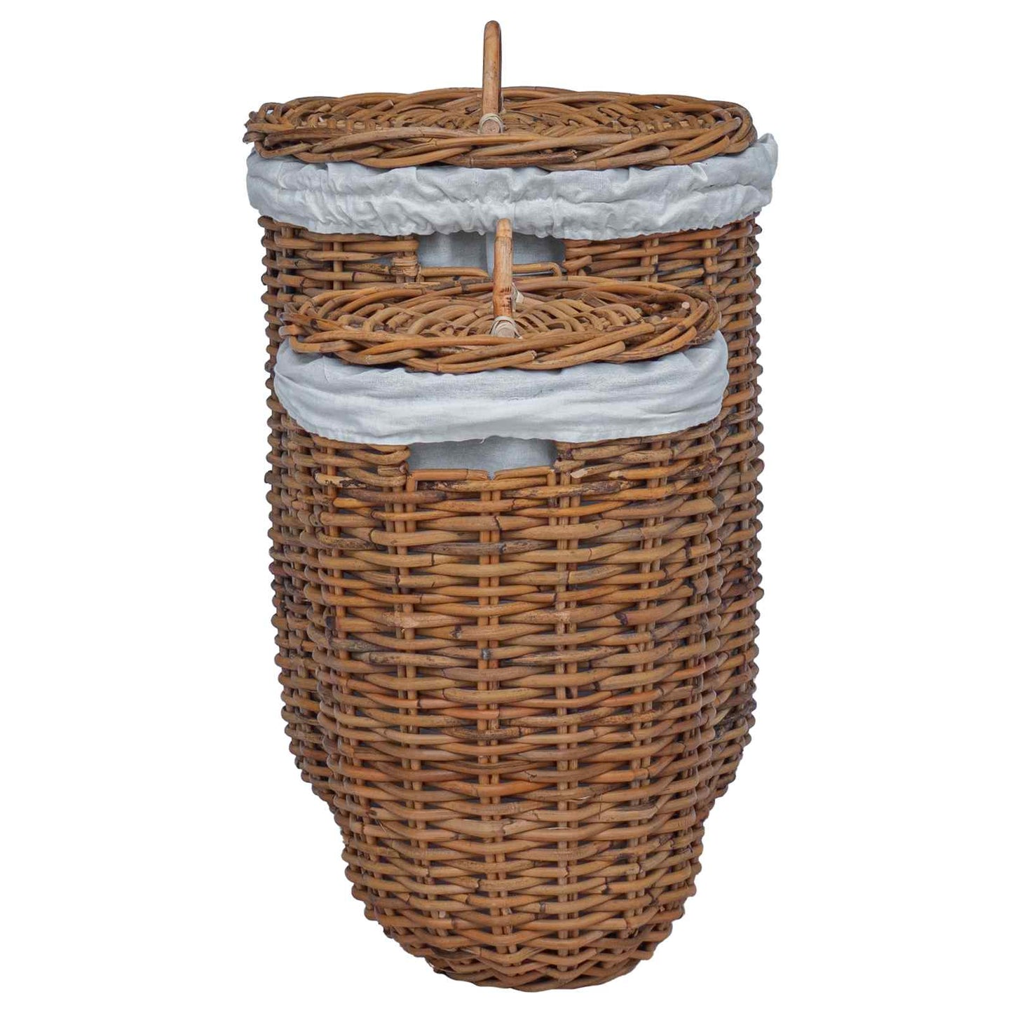 Laundry Basket 2 pcs Brown