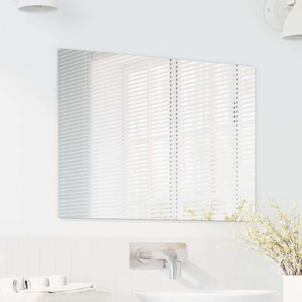 Wall Mirror Rectangular 70 x 50 cm Tempered Glass