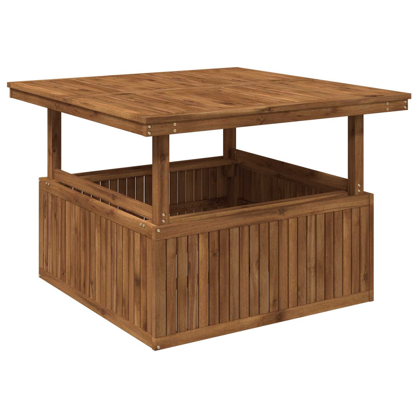 Garden Coffee Table Solid Acacia Wood Height Adjustable Natural