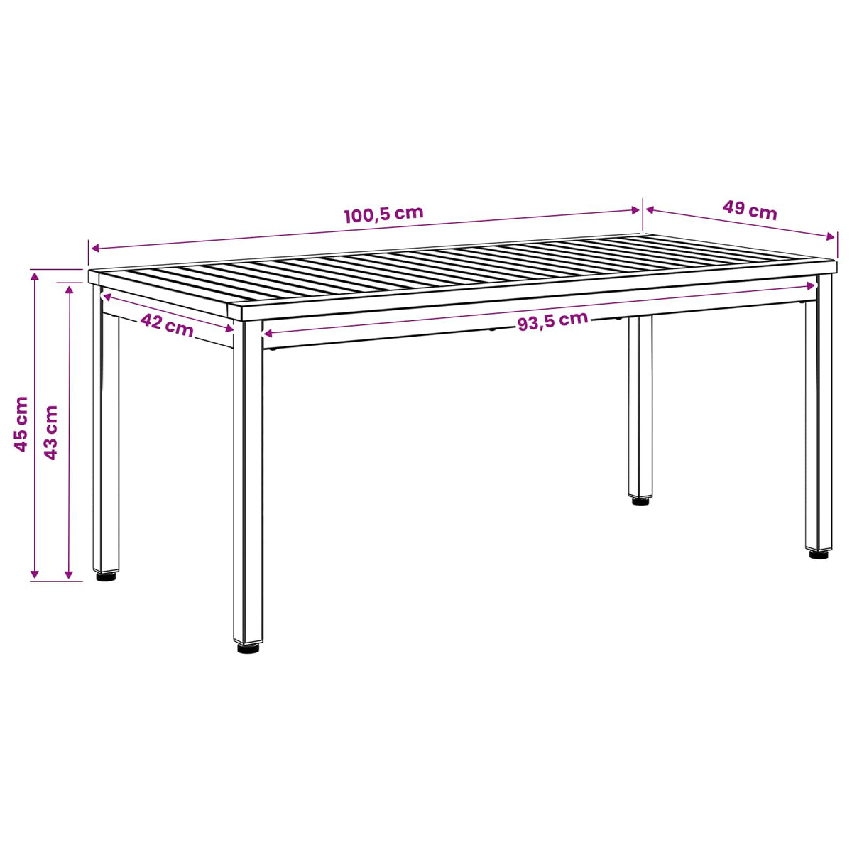 Coffee Table Natural and White 49 x 100.5 x 45 cm
