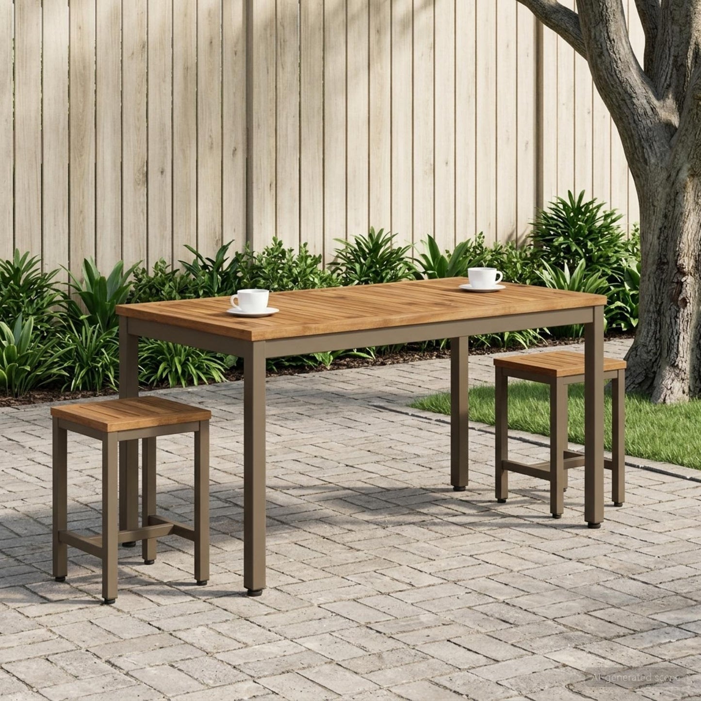 Coffee Table Natural and Coffee 50 x 100.5 x 45 cm