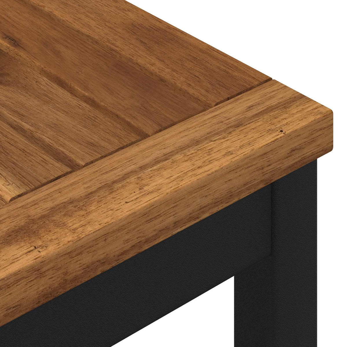Coffee Table Natural and Black 80 x 80.5 x 45 cm
