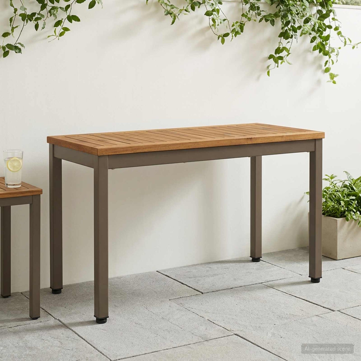 Garden Bench 80.5 x 35 x 45 cm Solid Acacia Wood Rectangular