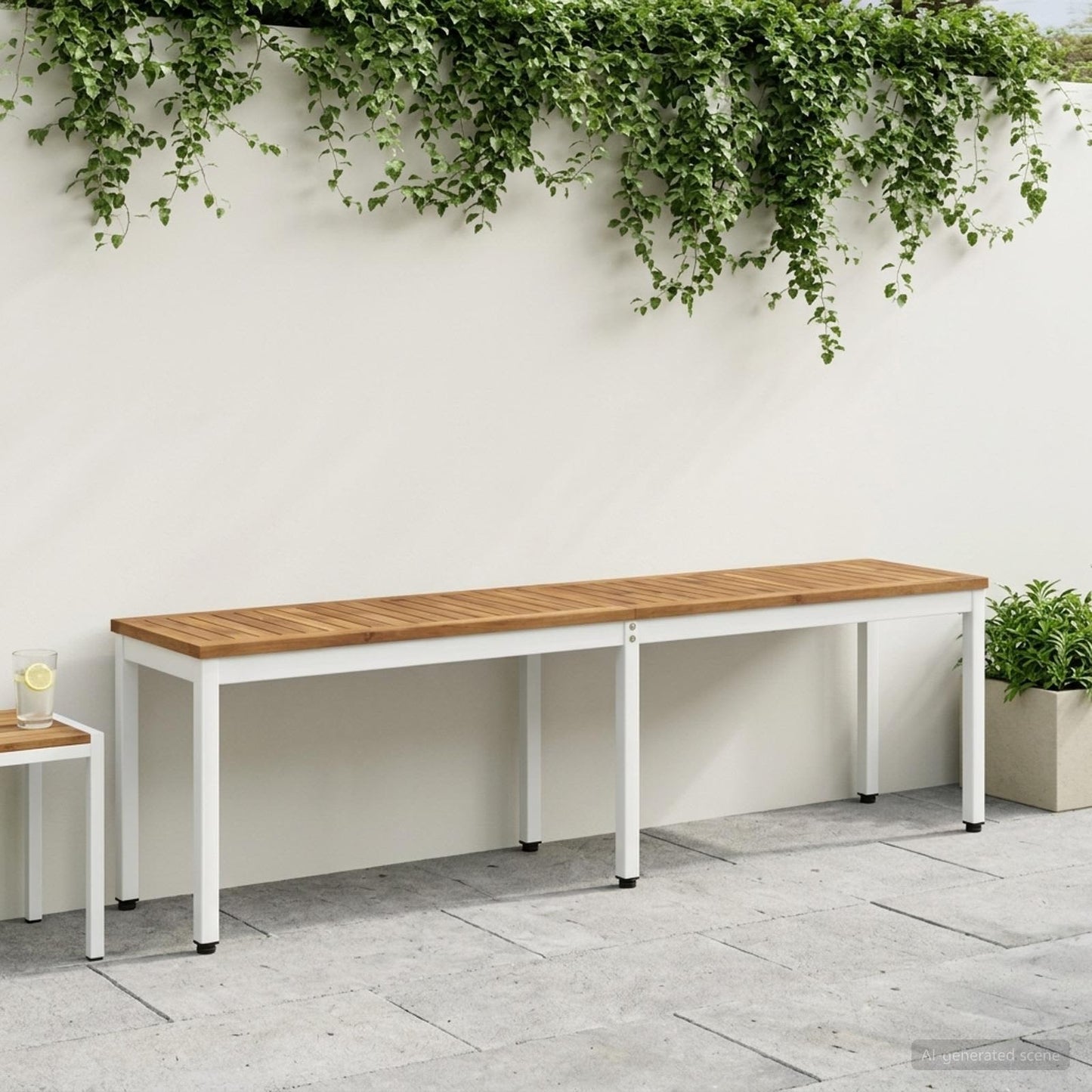 Garden Bench 161 x 35 x 45 cm Solid Acacia Wood Rectangular