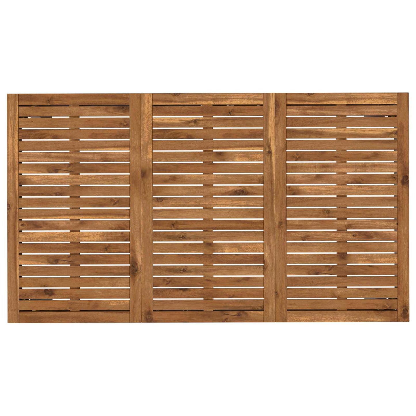 Garden Dinner Table Natural and White 141 x 80.5 x 75 cm