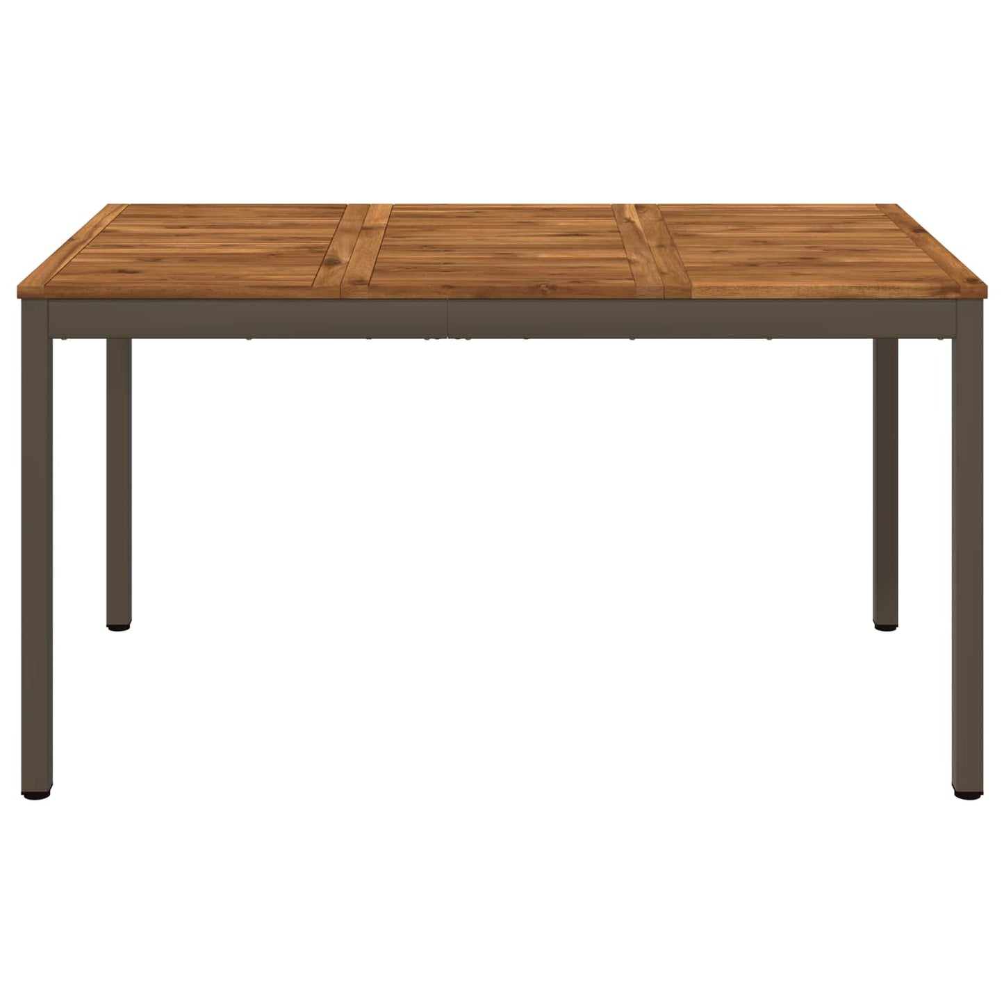 Garden Dinner Table Natural and Coffee 141 x 80.5 x 75 cm