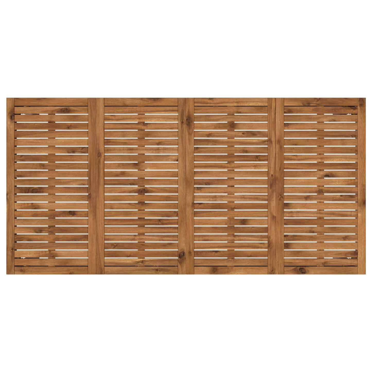 Garden Dinner Table Natural and White 147 x 88.5 x 75 cm