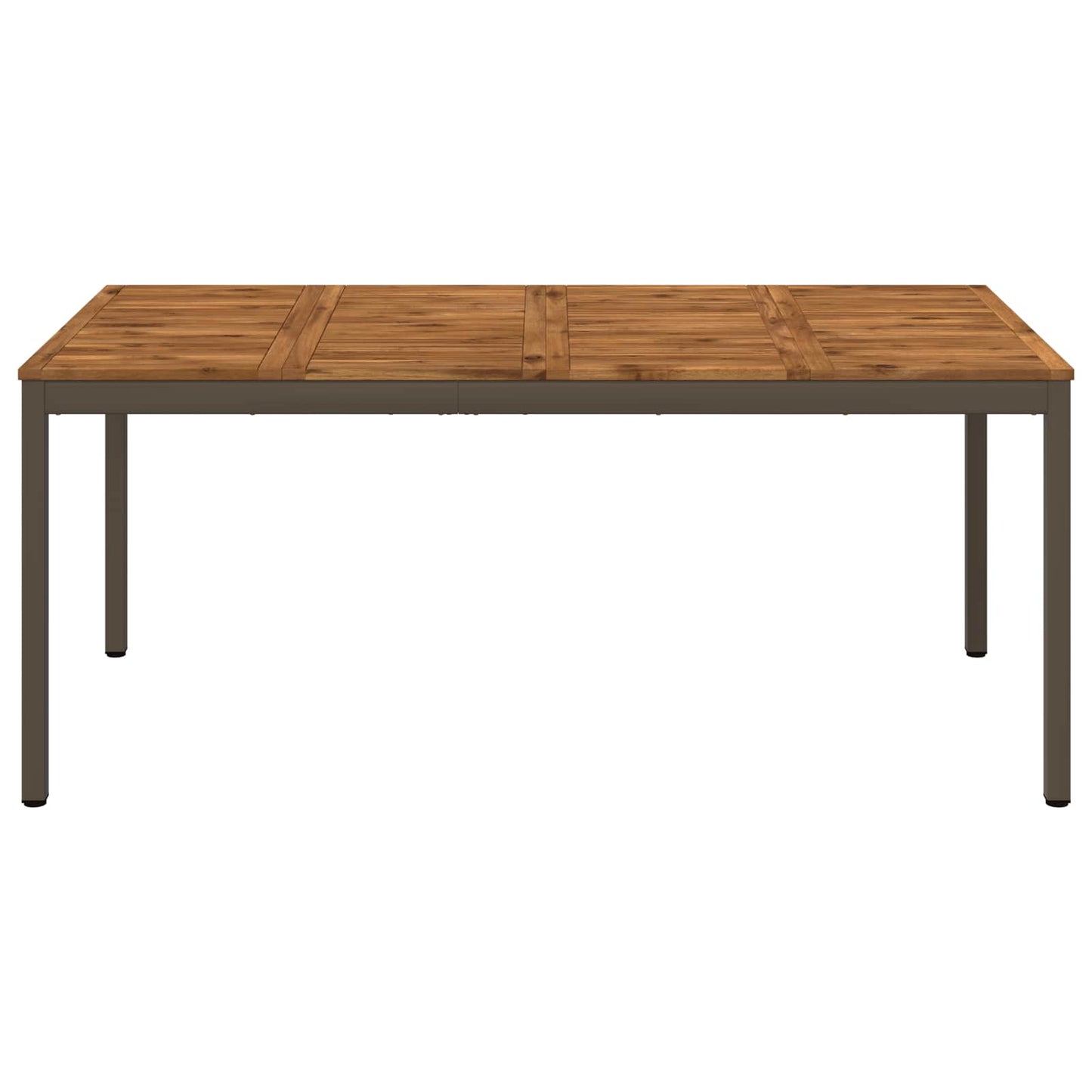 Garden Dinner Table Natural and Coffee 147 x 88.5 x 75 cm