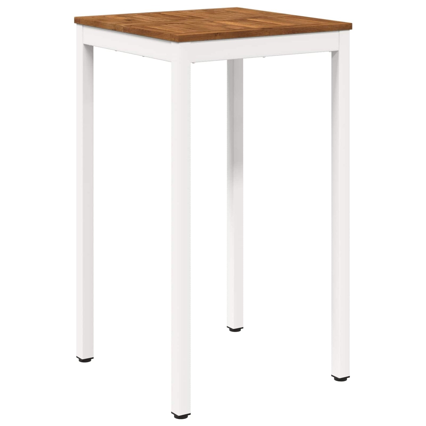 Garden Bar Table Natural and White 60 x 60.5 x 105 cm
