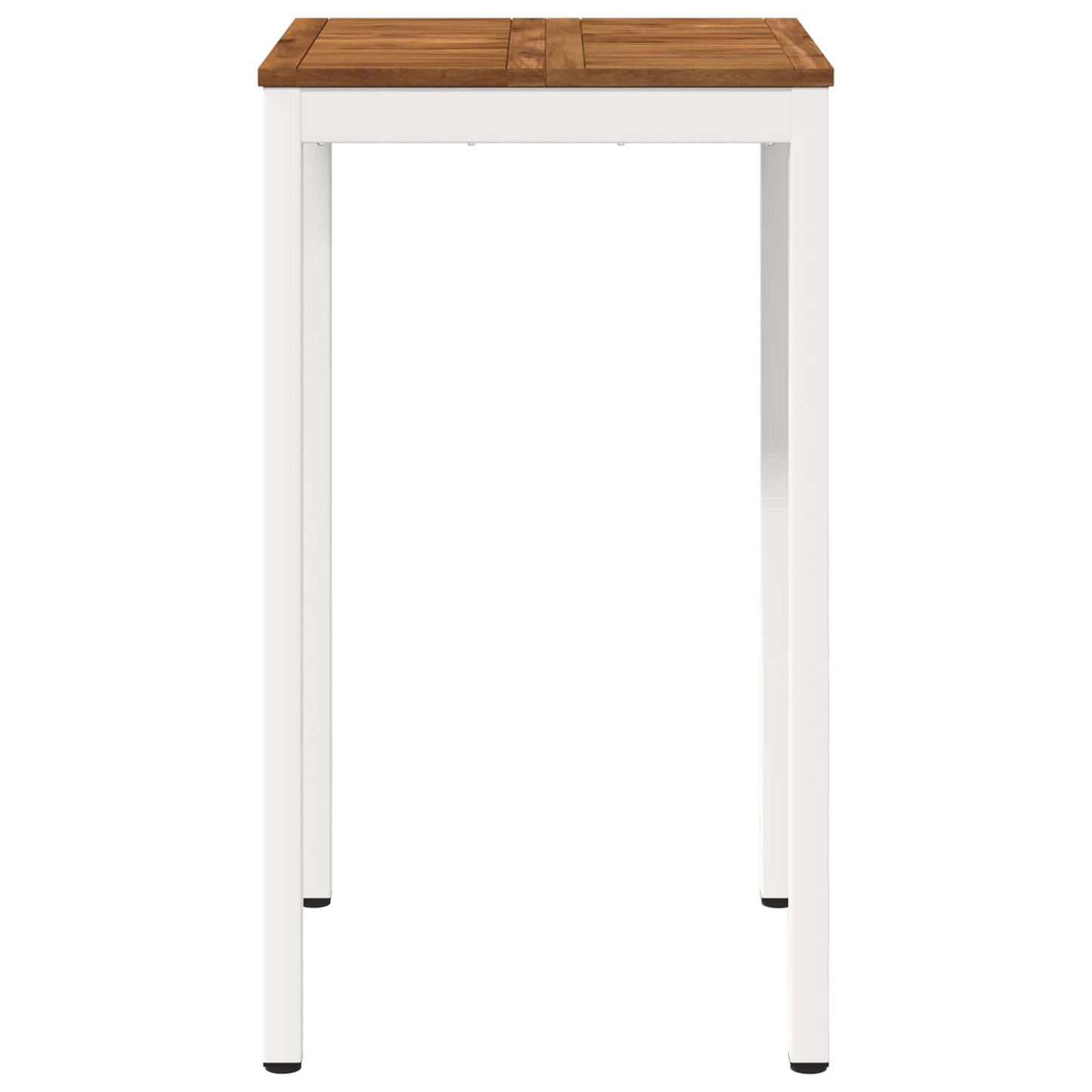 Garden Bar Table Natural and White 60 x 60.5 x 105 cm