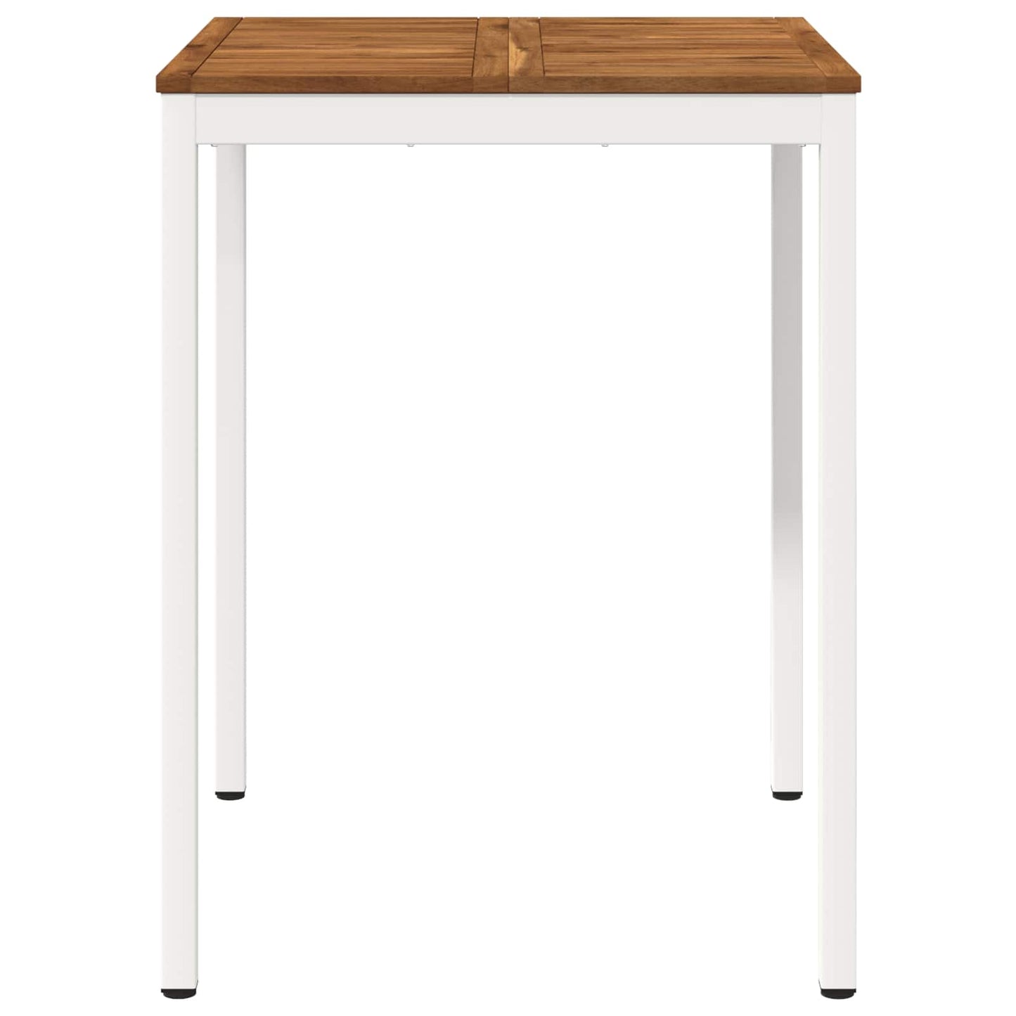 Garden Bar Table Natural and White 80 x 80.5 x 105 cm
