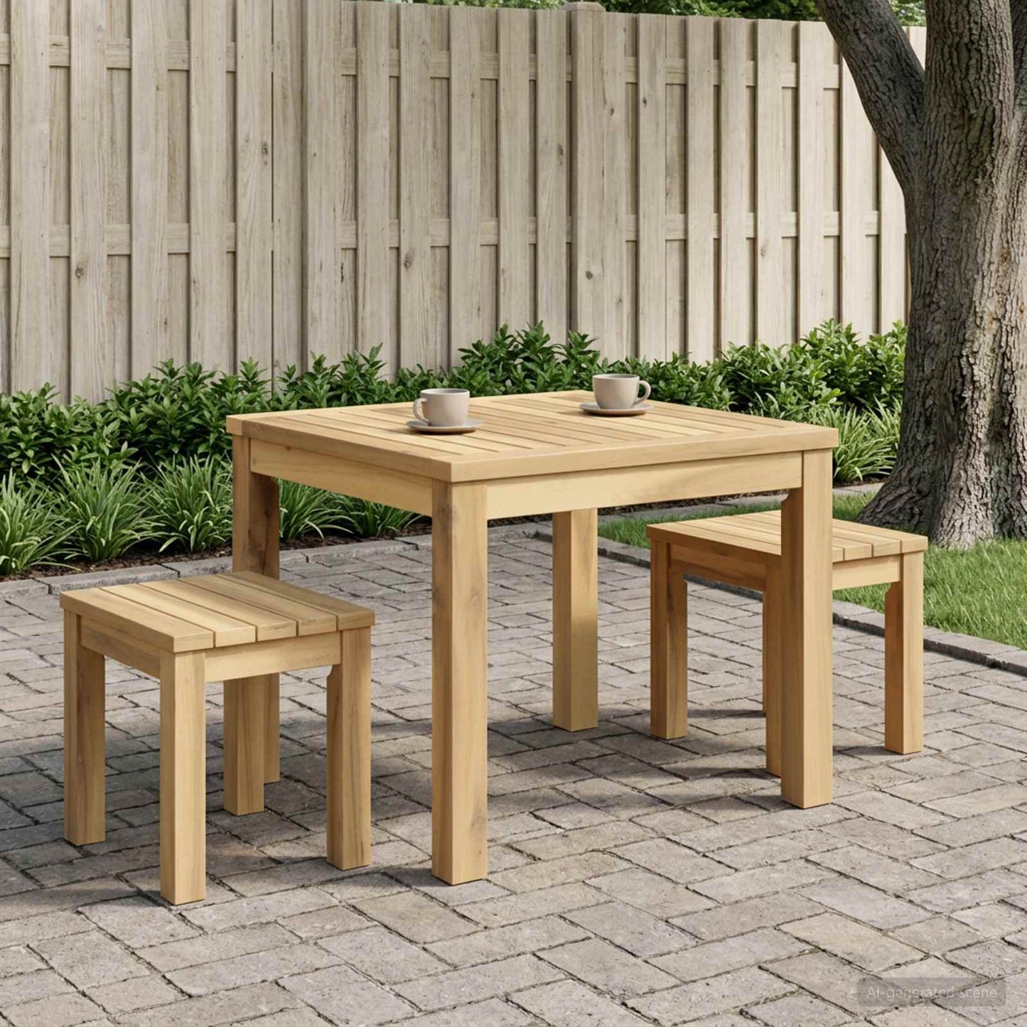 Coffee Table White 50 x 48.5 x 36 cm Solid Acacia Wood