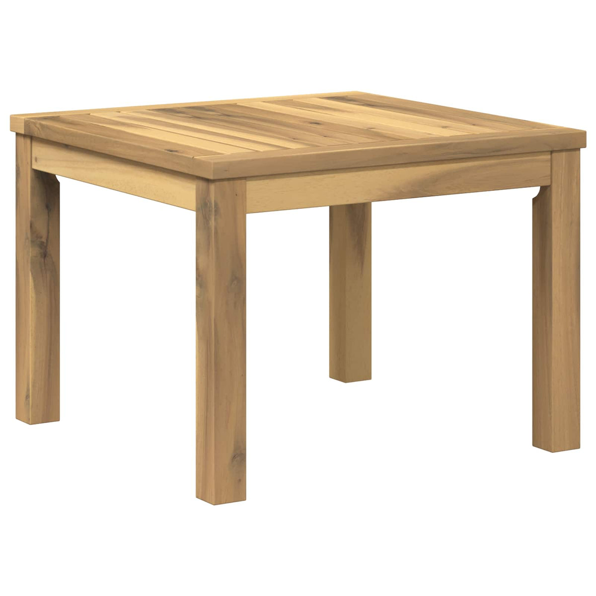 Coffee Table White 49 x 48.5 x 36 cm Solid Acacia Wood