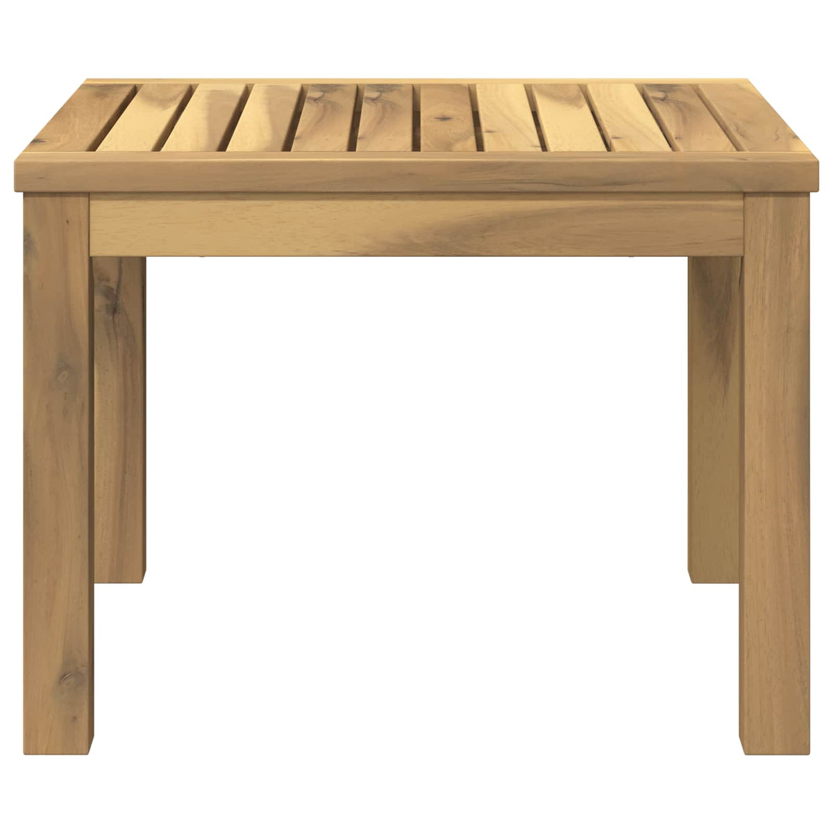 Coffee Table White 49 x 48.5 x 36 cm Solid Acacia Wood