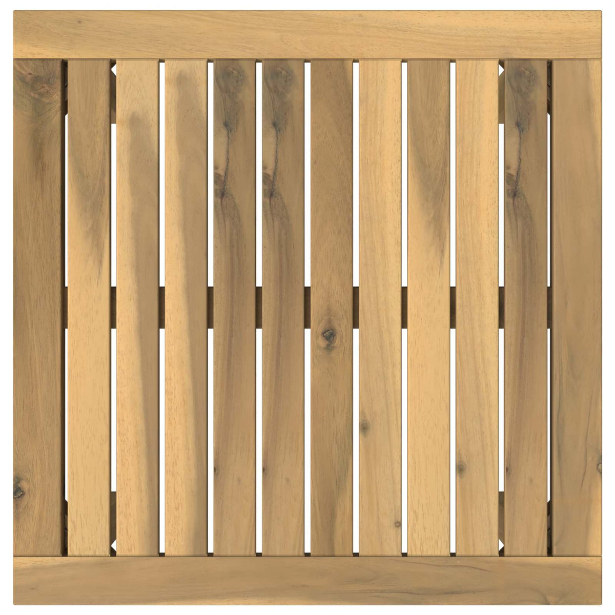 Coffee Table White 49 x 48.5 x 36 cm Solid Acacia Wood