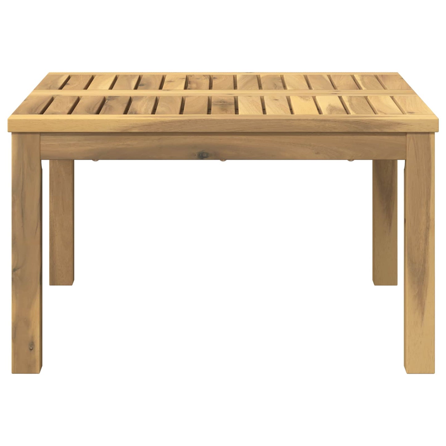 Coffee Table White 60 x 60.5 x 36 cm Solid Acacia Wood
