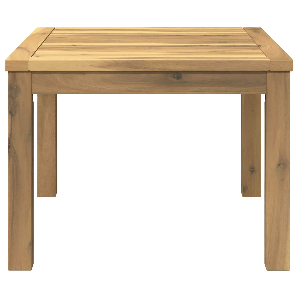 Coffee Table White 60 x 60.5 x 36 cm Solid Acacia Wood