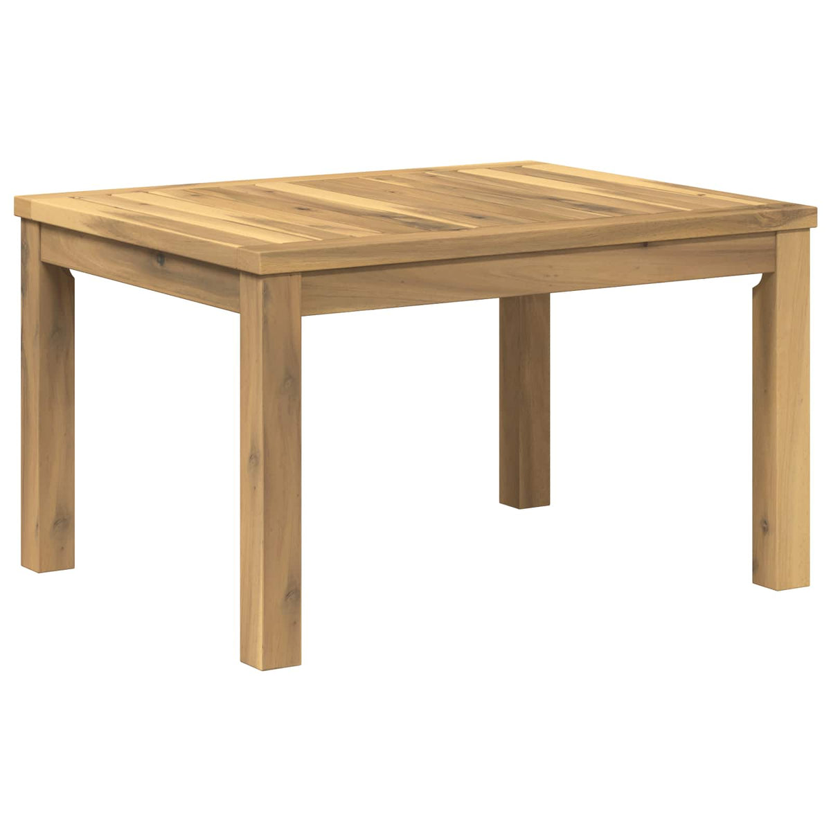 Coffee Table White 49 x 60.5 x 36 cm Solid Acacia Wood