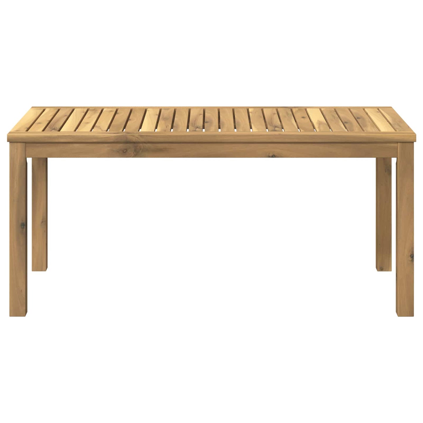 Coffee Table White 50 x 100.5 x 45 cm Solid Acacia Wood