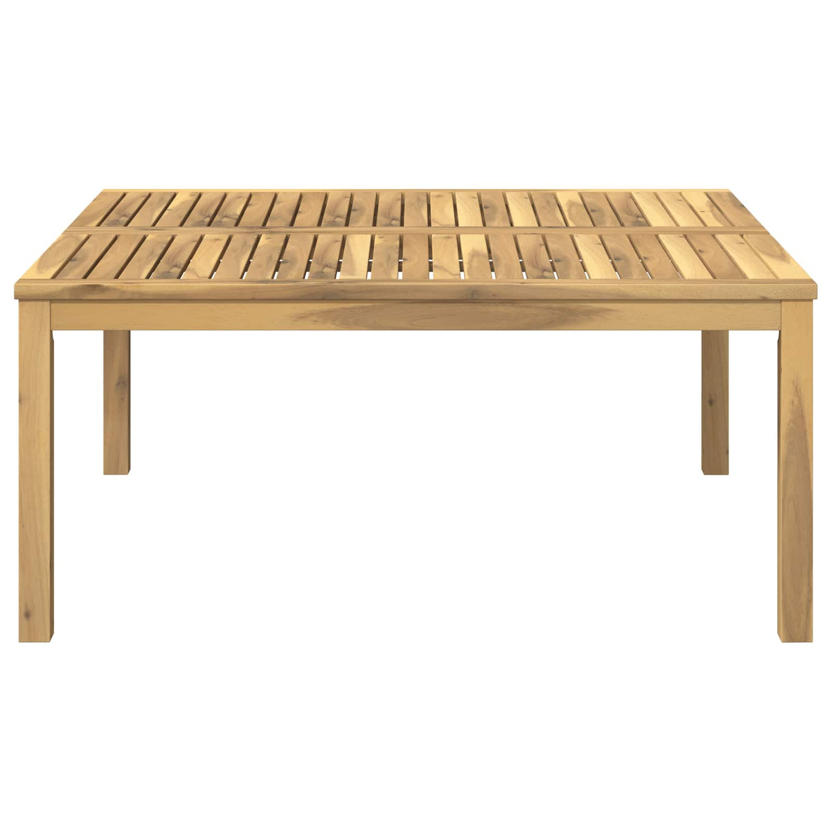 Coffee Table White 98 x 100.5 x 45 cm Solid Acacia Wood