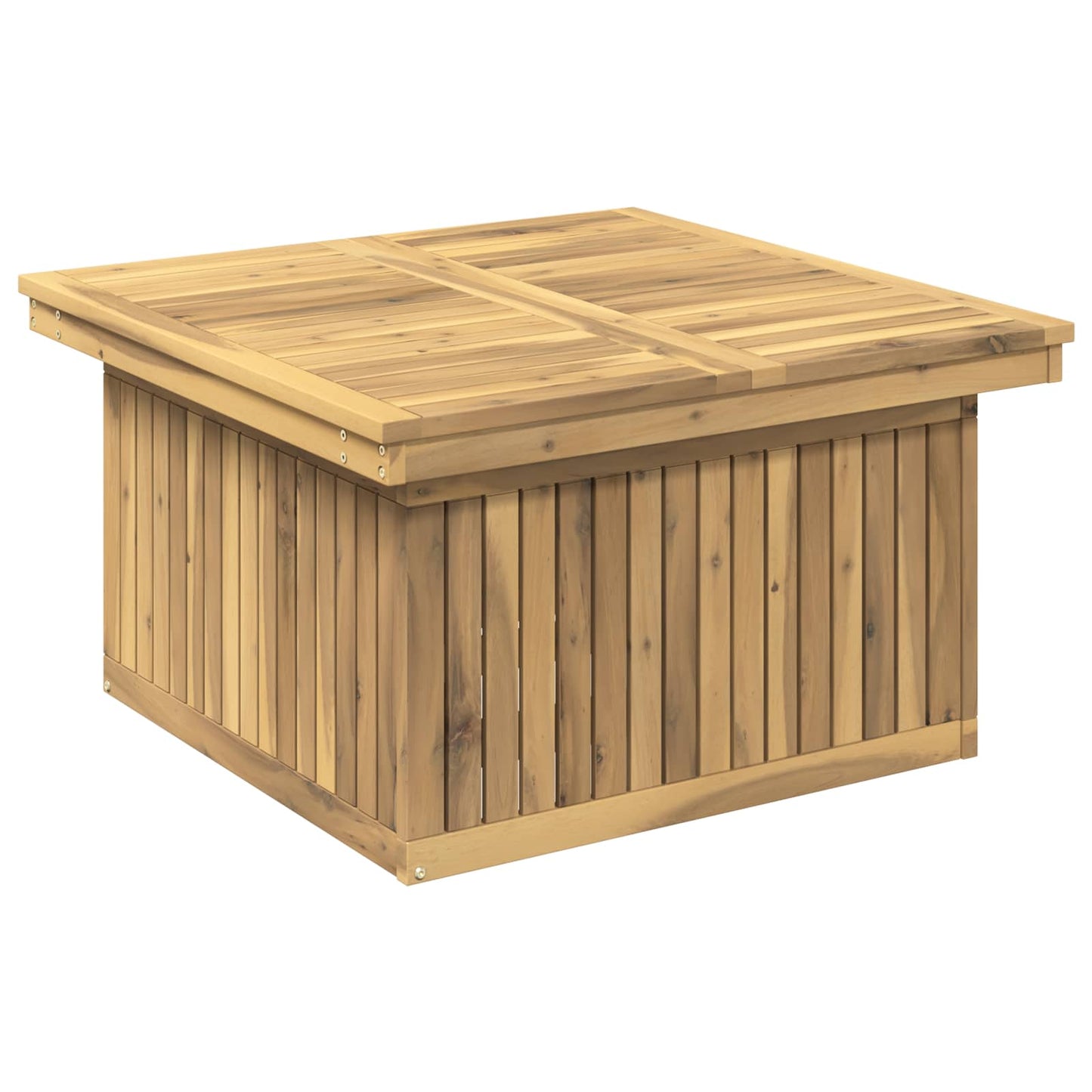 Garden Coffee Table Solid Acacia Wood Height Adjustable White