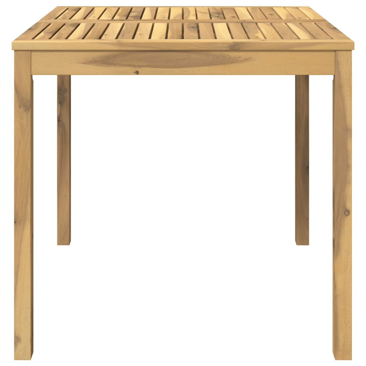 Garden Dinner Table White 80 x 80.5 x 75 cm Solid Acacia Wood
