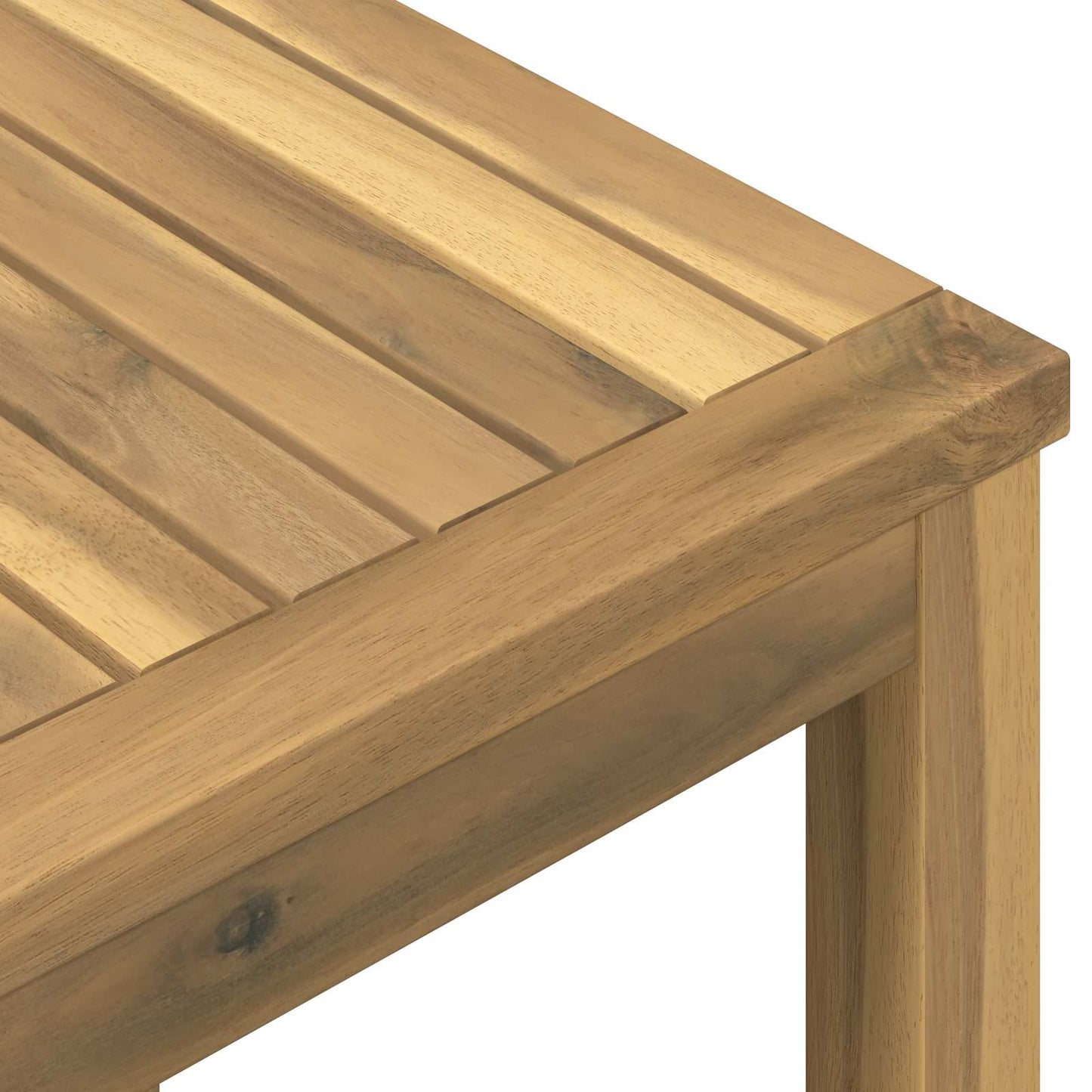 Garden Dinner Table White 147 x 88.5 x 75 cm Solid Acacia Wood