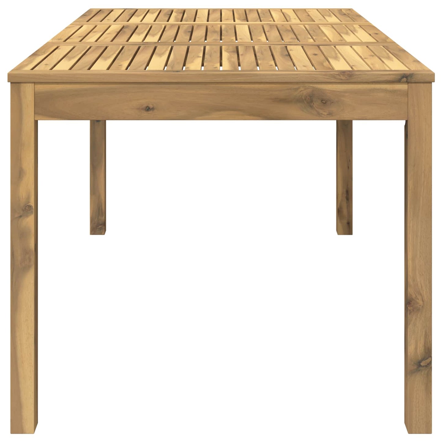 Garden Dinner Table White 147 x 88.5 x 75 cm Solid Acacia Wood