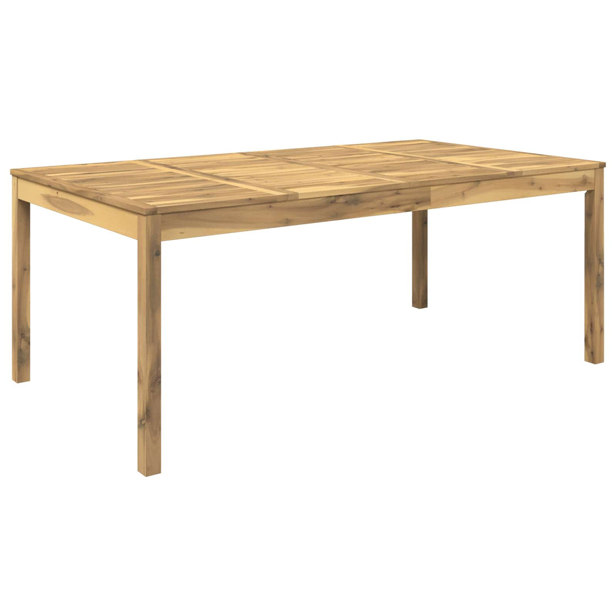 Garden Dinner Table White 196 x 100.5 x 75 cm Solid Acacia Wood