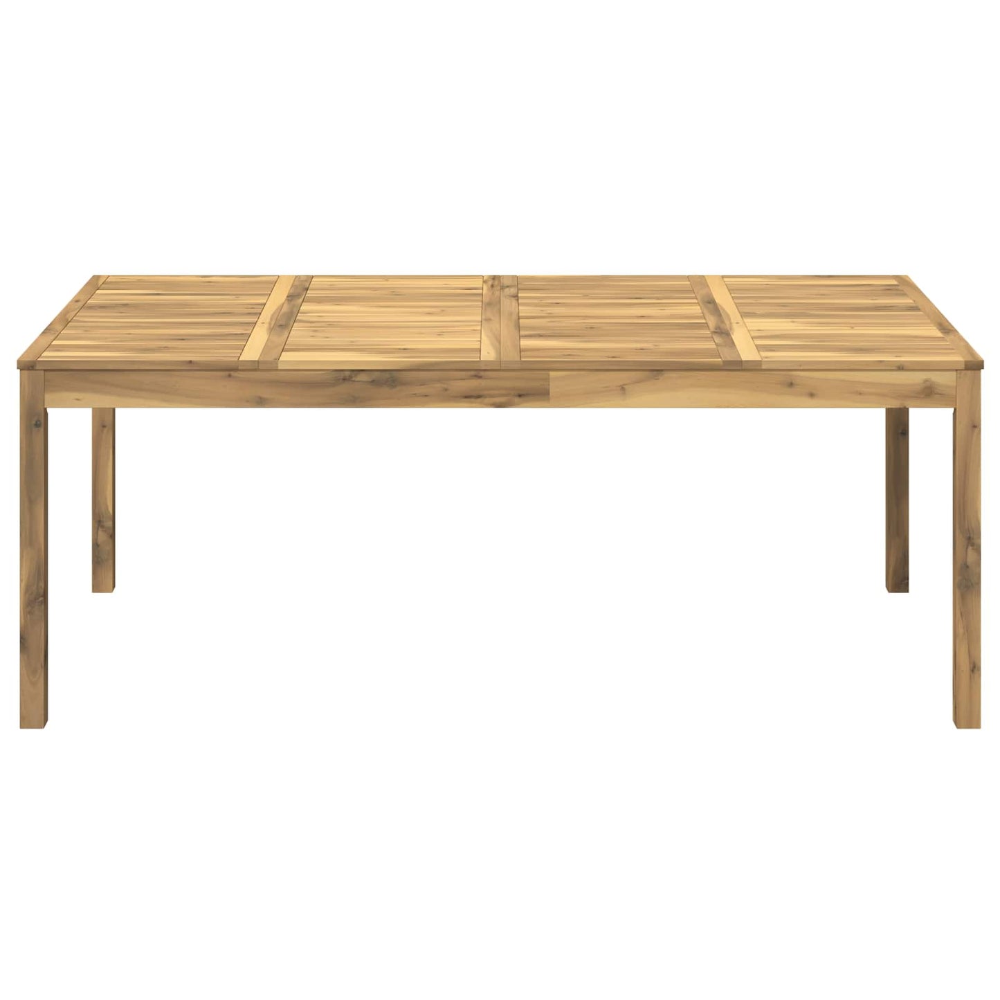 Garden Dinner Table White 196 x 100.5 x 75 cm Solid Acacia Wood